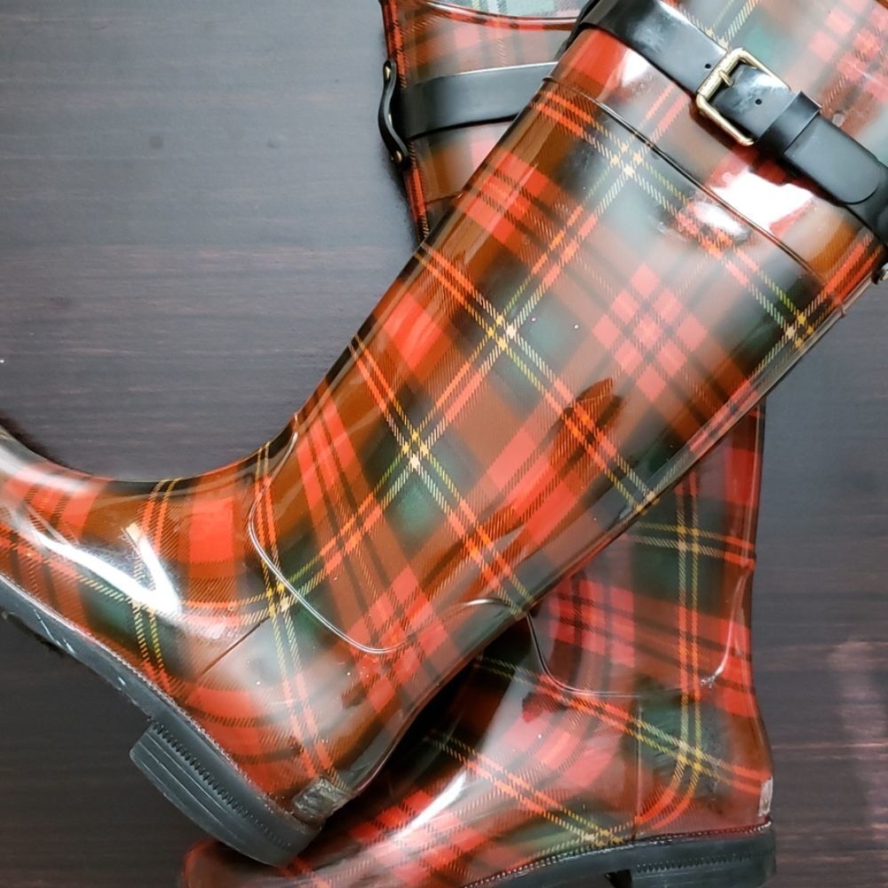 LAUREN by RALPH LAUREN plaid rain boots - Picture 7 of 14